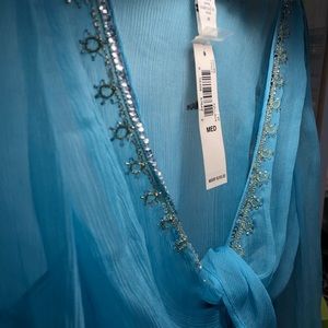 NEW Tie Front and Beaded Top